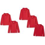 Reduzierte Rote Langärmelige Amazon Essentials Kinderpoloshirts & Kinderpolohemden für Mädchen 