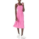 Reduzierte Rosa Amazon Essentials Sommerkleider mit Reißverschluss aus Twill enganliegend für Damen Größe XS für den für den Sommer 