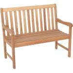 Beige 2-Sitzer-Gartenbänke aus Holz mit Armlehne Breite 100-150cm, Höhe 100-150cm, Tiefe 50-100cm 