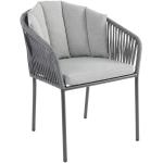 Graue Moderne Ambia Garden Gartenstühle Metall aus Polyrattan stapelbar Breite 0-50cm, Höhe 0-50cm, Tiefe 0-50cm 