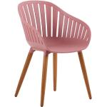 Rosa Gepunktete Minimalistische Gartenstühle & Balkonstühle aus Holz Breite 50-100cm, Höhe 50-100cm, Tiefe 50-100cm 