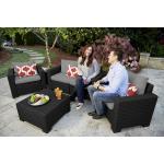 Anthrazitfarbene Ambia Garden Rechteckige Lounge Tische mit Eismotiv aus Kunststoff rostfrei Breite 0-50cm, Höhe 0-50cm, Tiefe 0-50cm 