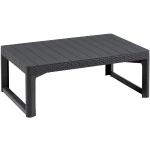Anthrazitfarbene Keter Rechteckige Lounge Tische aus Kunststoff rostfrei Breite 0-50cm, Höhe 0-50cm, Tiefe 0-50cm 