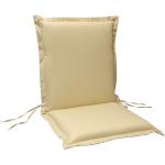 Beige Sesselauflagen Niedriglehner aus Textil UV-beständig 2-teilig 