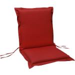 Rote Sesselauflagen Niedriglehner UV-beständig 2-teilig 