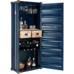 Blaue Vintage ambia home Barschränke aus Holz mit Schublade Breite 150-200cm, Höhe 150-200cm, Tiefe 0-50cm 