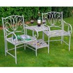 Ambiente Haus Sitzgruppe, Stühle mit Tisch Outdoor geeignet, grau