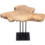 Schwarze Ambientehome Runde Massivholz-Couchtische aus Massivholz Breite 0-50cm, Höhe 0-50cm, Tiefe 0-50cm 