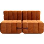 Orange Ambivalenz Zweisitzer-Sofas aus Stoff Breite 100-150cm, Höhe 100-150cm, Tiefe 50-100cm 2 Personen 