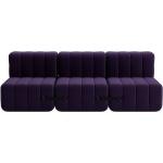 Ambivalenz - Curt 6er Set z.B. Flexibler 3-Sitzer - violett, Metall,Stoff - 68x204x102 cm - Jet blau/lila - jet 9607 blau/lila (804)