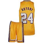 Amdrabola Lakers Kobe Bryant Basketball Kinder Trikot Bausatz, Gelb, Komm mit Shorts Basketballfans (128,Gelb)