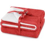 Rote Gesteppte Kuscheldecken & Wohndecken maschinenwaschbar 240x220 für den für den Herbst 