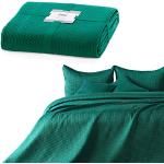 Dunkelgrüne Tagesdecken & Bettüberwürfe matt aus Satin maschinenwaschbar 170x210 