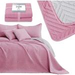 Reduzierte Rosa Gesteppte Tagesdecken & Bettüberwürfe maschinenwaschbar 