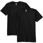 American Apparel Unisex-Erwachsene Fine Jersey Crewneck Short Sleeve, 2-Pack T-Shirt, schwarz, Small