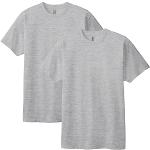 American Apparel Unisex-Erwachsene Kurzarm, Stil G1301, T-Shirt, Grau meliert (2er-Pack), M