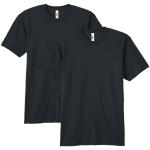 American Apparel Unisex-Erwachsene Blend Crewneck Short Sleeve Track T-Shirt, Tri-Black (2er-Pack), XX-Large