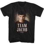 American Classics Twilight T-Shirt Team Jacob schwarz Unisex Erwachsene Kurzarm T-Shirts Vampire Romance Movie Graphic Tees, Schwarz, Mittel
