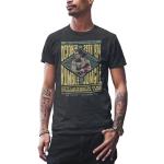 Schwarze Melierte Kurzärmelige Muhammad Ali T-Shirts mit Tiermotiv maschinenwaschbar für Herren Größe L 
