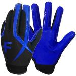 FINGER TEN American Football Receiver Handschuhe für Youth Jungen Mädchen, Torwarthandschuhe Impact Palm Protection, Wasserdicht Gloves Fit Kinder Alter 5-14 (Blau, XL)