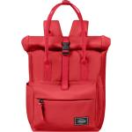 Rote City-Rucksäcke mit Reißverschluss mit Außentaschen 