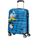 Blaue American Tourister Entenhausen Donald Duck Trolleys mit 4 Rollen 36l mit Reißverschluss für Kinder S - Handgepäck 