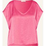 Reduzierte Pinke Vintage American Vintage V-Ausschnitt Blusenshirts & Schlusen aus Satin für Damen Größe XS für den für den Sommer 