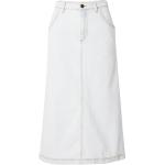 Weiße Vintage Jeansröcke mit Reißverschluss aus Denim für Damen Größe S 