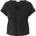 Melierte Vintage V-Ausschnitt V-Shirts aus Jersey für Damen Größe L 