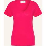 Reduzierte Pinke Vintage American Vintage Jacksonville V-Ausschnitt T-Shirts für Damen Größe XS 