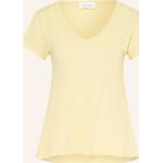 Reduzierte Gelbe Vintage American Vintage Jacksonville V-Ausschnitt T-Shirts für Damen Größe S 