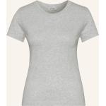 Graue Vintage American Vintage V-Ausschnitt T-Shirts aus Baumwolle für Damen Größe S 