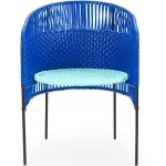 Blaue Geflochtene ames Caribe Gartenstühle Metall Pulverbeschichtete aus Polyrattan Breite 50-100cm, Höhe 50-100cm, Tiefe 50-100cm 