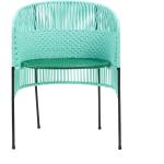Mintgrüne Geflochtene ames Caribe Gartenstühle Metall pulverbeschichtet aus Polyrattan Breite 50-100cm, Höhe 50-100cm, Tiefe 50-100cm 