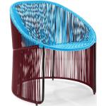 Pastellblaue Geflochtene ames Loungestühle aus PVC 