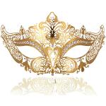 Reduzierte Goldene Venezianische Masken für Damen Einheitsgröße 