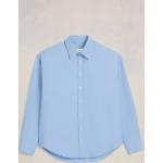 Hellblaue Bestickte Langärmelige Ami Paris Nachhaltige Button Down Kragen Hemden mit Button-Down-Kragen aus Canvas für Herren Größe XS 