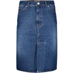 Blaue Ami Paris Midi Nachhaltige High Waist Röcke & Taillenröcke mit Reißverschluss aus Denim für Damen 