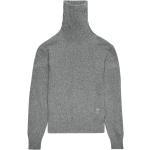 Reduzierte Graue Bestickte Ami Paris Nachhaltige Rollkragen Kaschmir-Pullover aus Wolle für Herren Größe L 