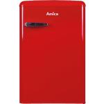 AMICA VKS 15620-1 R Retro Edition Kühlschrank (E, 875 mm hoch, Rot)