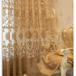 Goldene Bestickte Runde Gardinen & Vorhänge aus Polyester transparent 