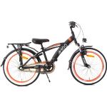 AMIGO Roady Fahrrad 20 Zoll - Kinderfahrrad für Jungen - 3 Gangen - Rücktrittbremse und V-Brake - Schwarz/Orange