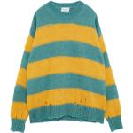 Reduzierte Gelbe Rundhals-Ausschnitt Rundhals-Pullover aus Baumwolle für Herren Größe L für den für den Herbst 