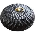 Schwarze Runde Windaschenbecher aus Keramik 