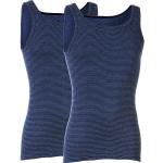 Blaue Casual Ammann Feinripp-Unterhemden aus Baumwollmischung für Herren Größe 3 XL 2-teilig 