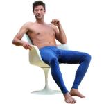 Hellblaue Unifarbene Ammann Lange Unterhosen aus Baumwollmischung für Herren Größe 3 XL 