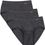Anthrazitfarbene Ammann Feinripp-Unterhosen aus Baumwollmischung für Herren Größe 3 XL 3-teilig 
