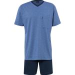 Blaue Ammann Pyjamas kurz für Herren Größe XL 2-teilig 