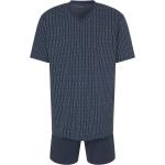 Blaue Gestreifte Ammann Pyjamas kurz für Herren Größe XL für den für den Sommer 