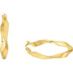 Goldene Amor Damencreolen aus Gold 10 Karat 